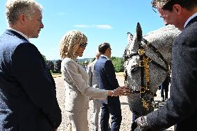 Macron Visits The Windsor Castle Gardens - Berkshire