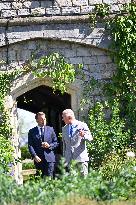 Macron Visits The Windsor Castle Gardens - Berkshire