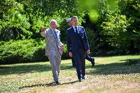 Macron Visits The Windsor Castle Gardens - Berkshire