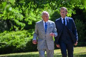 Macron Visits The Windsor Castle Gardens - Berkshire