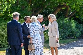 Macron Visits The Windsor Castle Gardens - Berkshire