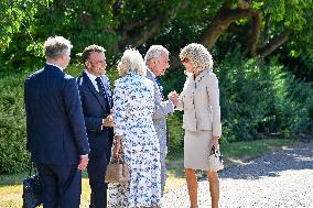 Macron Visits The Windsor Castle Gardens - Berkshire