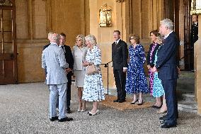 Macron Visits The Windsor Castle Gardens - Berkshire