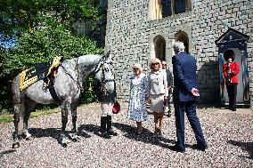 Macron Visits The Windsor Castle Gardens - Berkshire