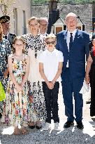 NO TABLOIDS WEB & PRINT - Princely Family of Monaco in Visit in Auvergne