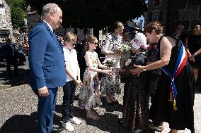 NO TABLOIDS WEB & PRINT - Princely Family of Monaco in Visit in Auvergne