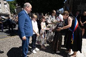 NO TABLOIDS WEB & PRINT - Princely Family of Monaco in Visit in Auvergne