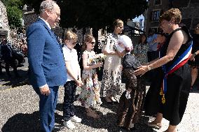 NO TABLOIDS WEB & PRINT - Princely Family of Monaco in Visit in Auvergne
