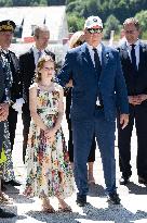 NO TABLOIDS WEB & PRINT - Princely Family of Monaco in Visit in Auvergne