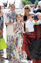 NO TABLOIDS WEB & PRINT - Princely Family of Monaco in Visit in Auvergne