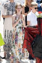 NO TABLOIDS WEB & PRINT - Princely Family of Monaco in Visit in Auvergne