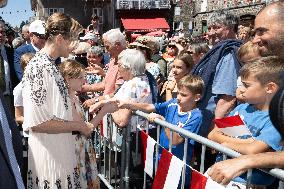 NO TABLOIDS WEB & PRINT - Princely Family of Monaco in Visit in Auvergne