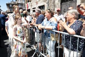 NO TABLOIDS WEB & PRINT - Princely Family of Monaco in Visit in Auvergne