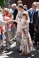 NO TABLOIDS WEB & PRINT - Princely Family of Monaco in Visit in Auvergne