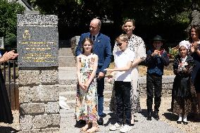 NO TABLOIDS WEB & PRINT - Princely Family of Monaco in Visit in Auvergne