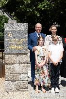 NO TABLOIDS WEB & PRINT - Princely Family of Monaco in Visit in Auvergne