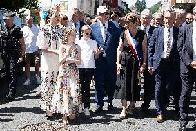 NO TABLOIDS WEB & PRINT - Princely Family of Monaco in Visit in Auvergne
