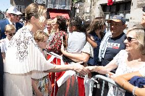 NO TABLOIDS WEB & PRINT - Princely Family of Monaco in Visit in Auvergne