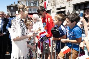 NO TABLOIDS WEB & PRINT - Princely Family of Monaco in Visit in Auvergne