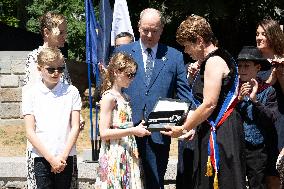 NO TABLOIDS WEB & PRINT - Princely Family of Monaco in Visit in Auvergne