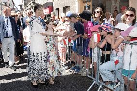 NO TABLOIDS WEB & PRINT - Princely Family of Monaco in Visit in Auvergne