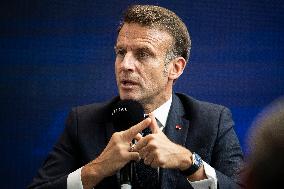 President Macron At AI Summit At Imperial College - London