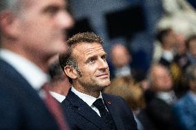 President Macron At AI Summit At Imperial College - London