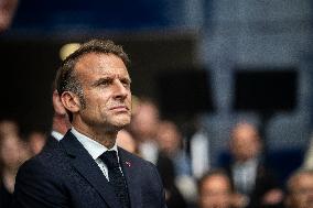 President Macron At AI Summit At Imperial College - London