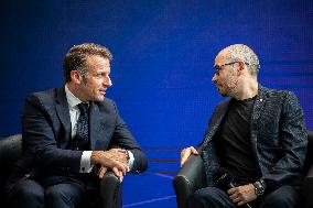 President Macron At AI Summit At Imperial College - London