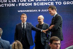 President Macron At AI Summit At Imperial College - London