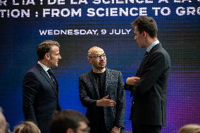 President Macron At AI Summit At Imperial College - London