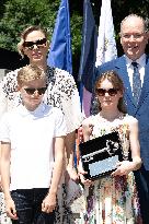 NO TABLOIDS WEB & PRINT - Princely Family of Monaco in Visit in Auvergne