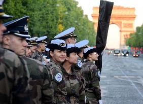 July 14 Parade Rehearsal on the Champs-Elysées - Paris