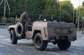 July 14 Parade Rehearsal on the Champs-Elysées - Paris
