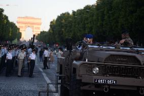 July 14 Parade Rehearsal on the Champs-Elysées - Paris