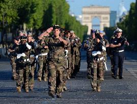 July 14 Parade Rehearsal on the Champs-Elysées - Paris