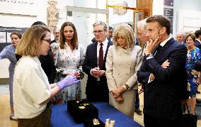 Macron Visits British Museum - London