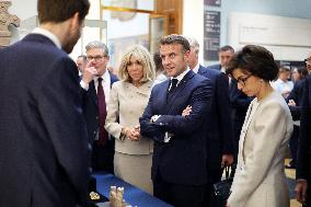 Macron Visits British Museum - London