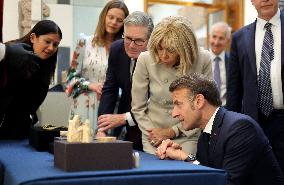 Macron Visits British Museum - London