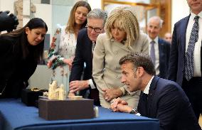 Macron Visits British Museum - London