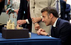 Macron Visits British Museum - London