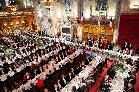 French President at Banquet At Guildhall - London