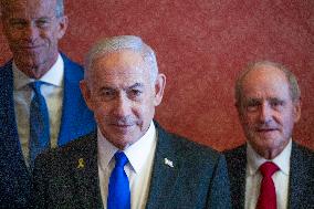 Prime Minister Benjamin Netanyhu of Israel visits the Senate