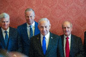Prime Minister Benjamin Netanyhu of Israel visits the Senate
