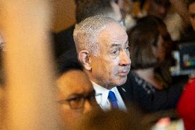 Prime Minister Benjamin Netanyhu of Israel visits the Senate