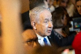 Prime Minister Benjamin Netanyhu of Israel visits the Senate