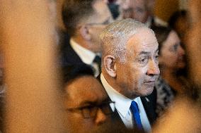 Prime Minister Benjamin Netanyhu of Israel visits the Senate