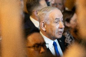 Prime Minister Benjamin Netanyhu of Israel visits the Senate