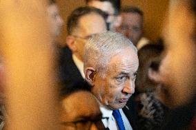 Prime Minister Benjamin Netanyhu of Israel visits the Senate
