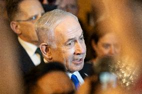 Prime Minister Benjamin Netanyhu of Israel visits the Senate
